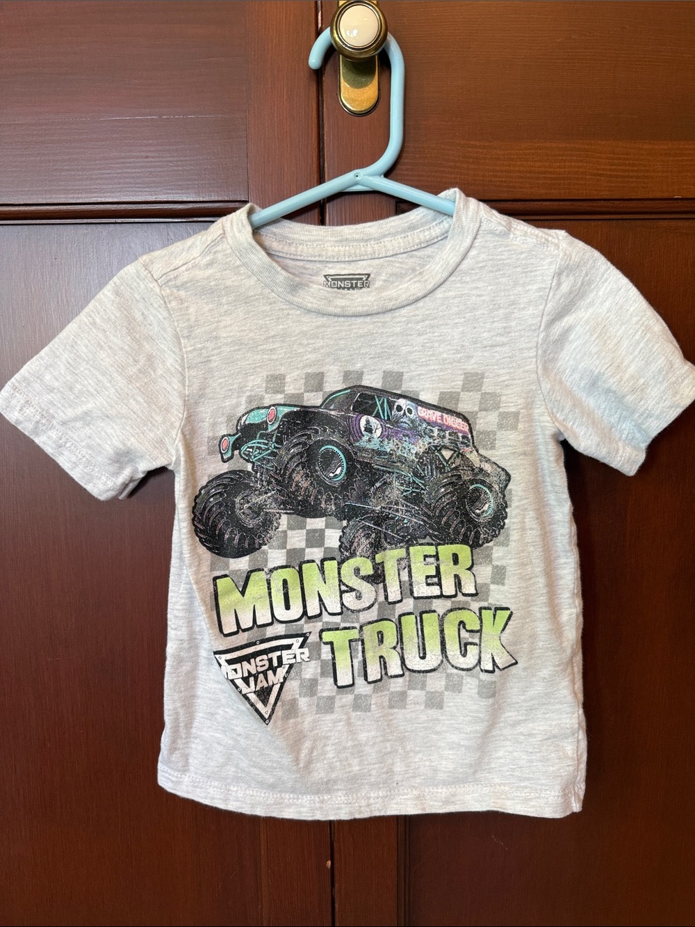 Light Gray Monster Truck Graphic Tee